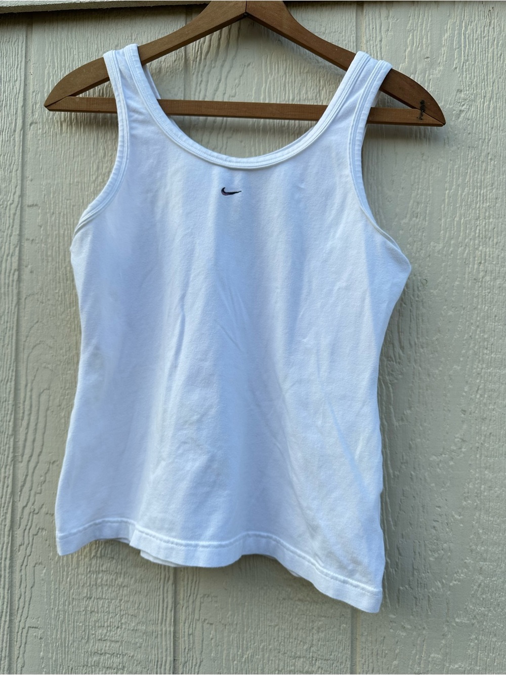 Nike Women’s White Tank Top with Black Swoosh
